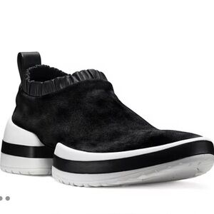 Stewart Weitzman Black and White Slip-On Sneakers Size 9.5